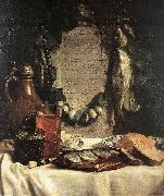 BRAY, Joseph de Still-life in Praise of the Pickled Herring df Spain oil painting artist